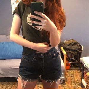 Vintage Dark Wash Levi’s Cut Off Shorts